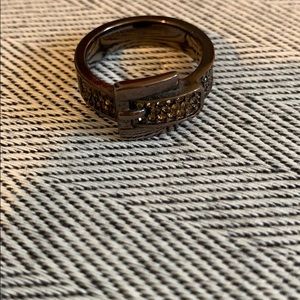 Michael Kors buckle ring with Swarovski crystals